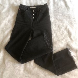 Levi’s Ribcage Crop Flare Black Jeans